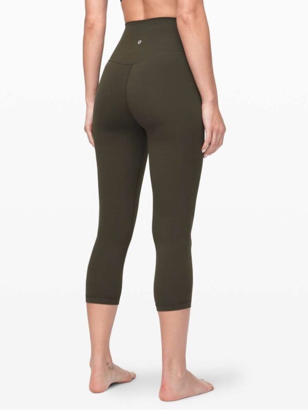 🫒Lululemon Align Crop Leggings 21" Dark Olive Green Size 4 NWOT